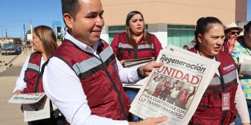 Sigue a ras de suelo Heriberto Aguilar en contacto con los ciudadanos