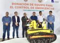 Da Toño Astiazarán bienvenida a SERI, robot para extinción de incendios