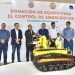 Da Toño Astiazarán bienvenida a SERI, robot para extinción de incendios