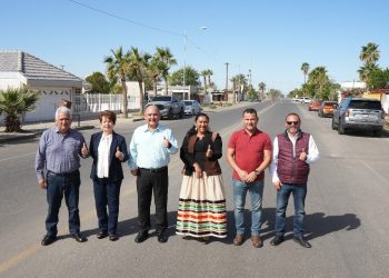 Entrega alcalde Santos González  la rehabilitación de la  Av. Kino de  la calle 17 hasta la 22