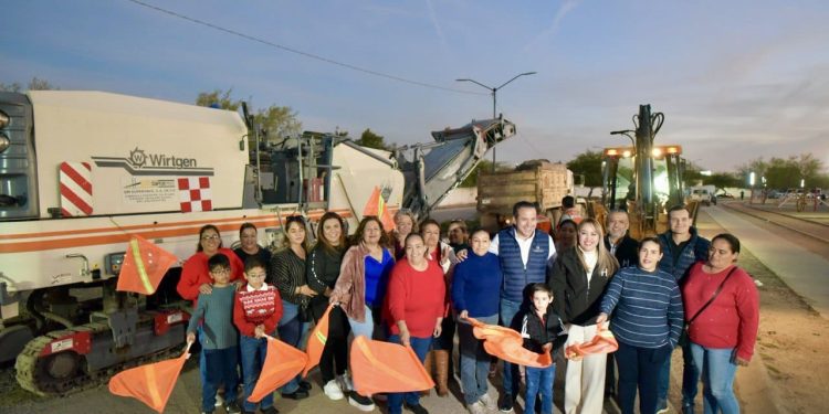 Lleva Toño Astiazarán más pavimentación al norte de Hermosillo