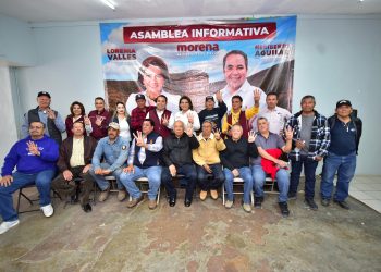 Mineros de Cananea ofrecen su apoyo y confianza a Lorenia Valles y Heriberto Aguilar.