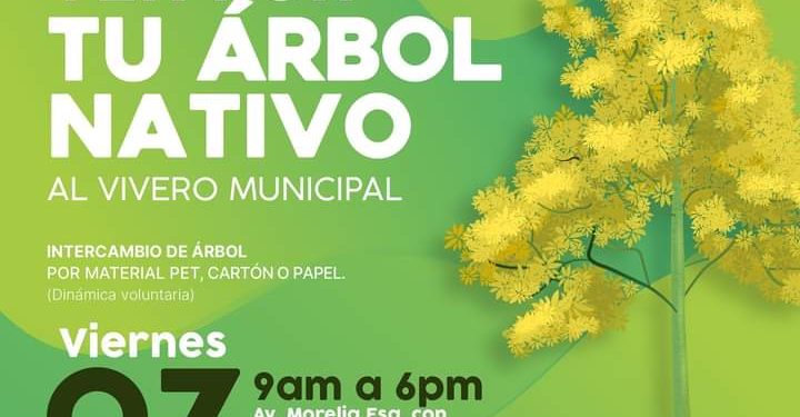 Este viernes donará árboles nativos el Vivero Municipal