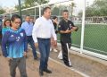 Entrega Toño Astiazarán remodelación de parque en la Sonacer