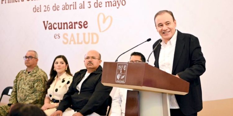 Encabeza Gobernador Durazo inicio de la Primera Semana Nacional de Vacunación 2025 “Vacunarse es Salud”