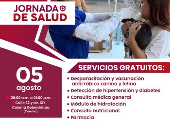 Invita Ayuntamiento de Guaymas a la Jornada de salud en las Golondrinas