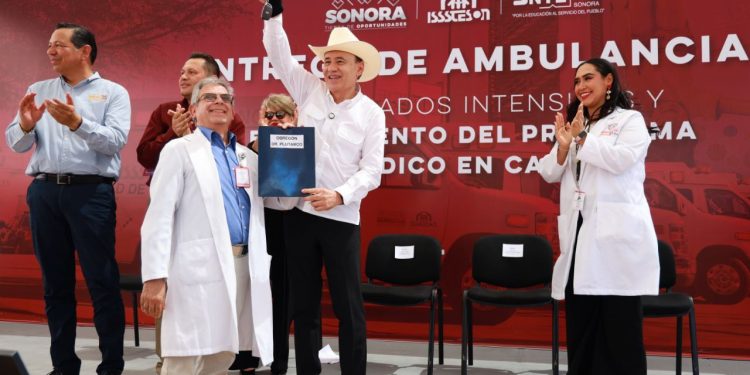 Gobernador Durazo cumple demanda histórica de Isssteson con nuevas ambulancias y relanzamiento de “Médico en Casa”