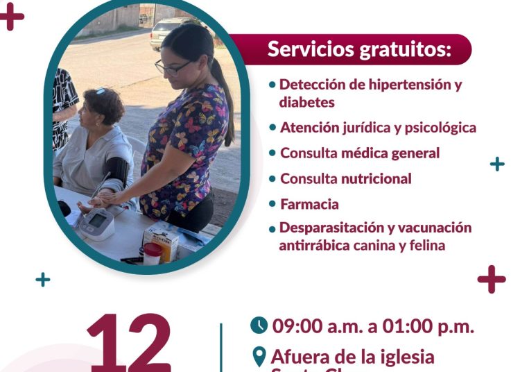 Recibirán familias de Santa Clara jornada de salud