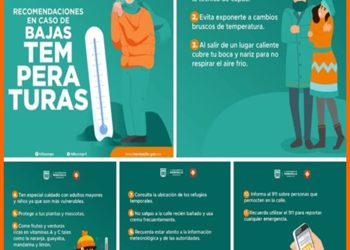 Emite Salud Pública Municipal recomendaciones para proteger a la población por el frente frío número 31