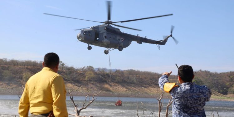 La CEPC trabajan intensamente para combatir el  incendio forestal en Tarachi