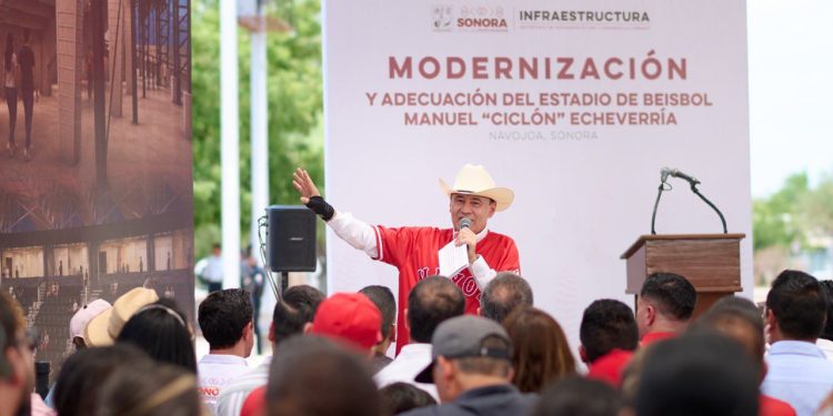 Arranca Gobernador Durazo modernización del estadio de Los Mayos “Ciclón” Echeverría