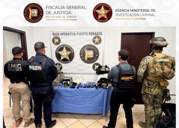 La AMIC y SEMAR ejecutan cateo en casa de seguridad en Puerto Peñasco