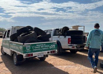 Acopia Gobierno de Hermosillo 639 llantas en Llantatón por tu Salud en La Campiña