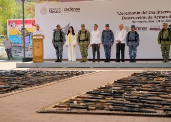 Refuerza Durazo acciones por la seguridad con destrucción de más de 900 armas aseguradas al crimen
