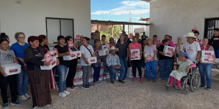Entrega DIF Caborca Módulos de Comedores Populares y Apoyos Alimentarios a familias de la Colonia Palo Verde