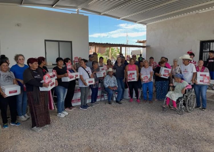 Entrega DIF Caborca Módulos de Comedores Populares y Apoyos Alimentarios a familias de la Colonia Palo Verde