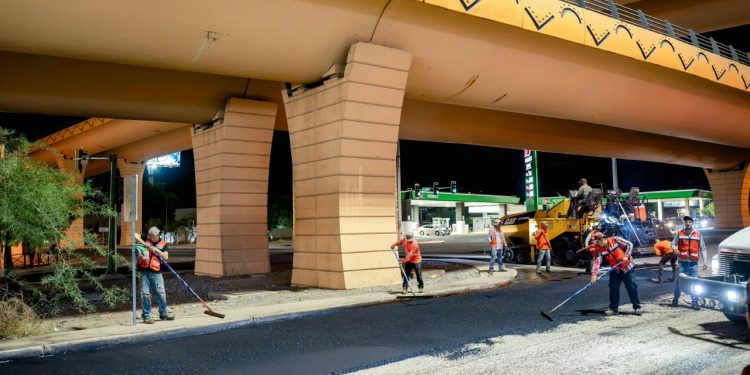 Avanza Gobierno de Hermosillo con rehabilitación de vialidades en jornadas de día y de noche