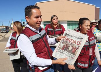 Sigue a ras de suelo Heriberto Aguilar en contacto con los ciudadanos