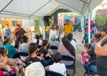 Para ayudar a la construcción de la paz familiar, visita alcaldesa sector norte.