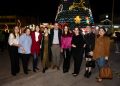 Activan Toño Astiazarán y Patty Ruibal Villa Navideña y árbol navideño en la Plaza Alonso Vidal