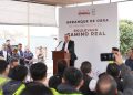 Encabeza Gobernador Durazo inicio de obras en parque industrial Kyungshin y beneficia a universitarios con becas en Cajeme