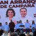 Repleta la EZ en el arranque de campaña de Lorenia Valles y Heriberto Aguilar, rumbo al Senado de la República.