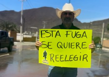 “Los baches y fugas de agua de Guaymas se quieren reelegir”.