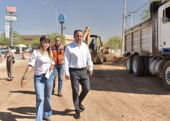 Supervisa “Toño” Astiazarán rehabilitación del bulevar Cimarrón