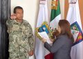 Toma protesta doctora Karla Córdova González al nuevo Comisario de Seguridad Pública.
