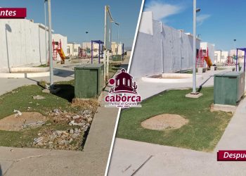 Continua el trabajo de limpieza en las colonias de Caborca