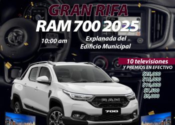 “Mañana es la rifa del RAM 700 último modelo, para los contribuyentes que pagaron sus prediales: Cubano Mier”