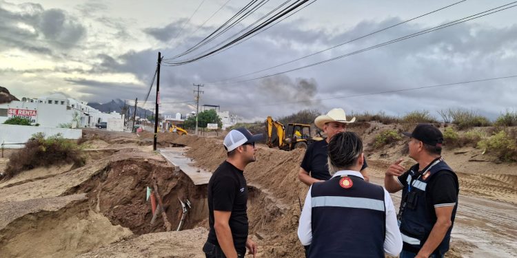Mantiene Ayuntamiento de Hermosillo coordinación ante remanente del huracán Lorena en Bahía de Kino