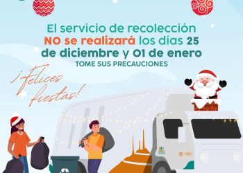 Informa Ayuntamiento de Hermosillo suspensión de servicio de recolección los días 25 de diciembre y 1 de enero
