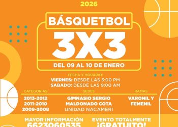 Invita IDH a la etapa municipal de Básquetbol 3×3 rumbo a la Olimpiada Nacional 2026