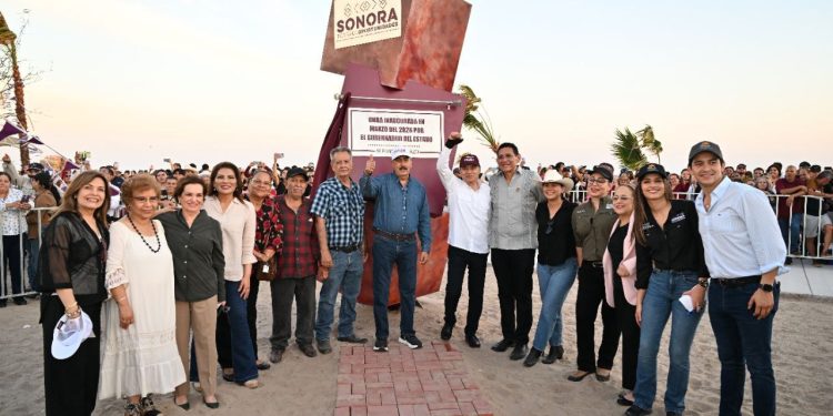 Gobernador Durazo detona nuevo polo turístico en Empalme con Malecón El Cochórit