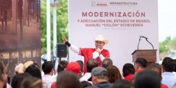 Arranca Gobernador Durazo modernización del estadio de Los Mayos “Ciclón” Echeverría
