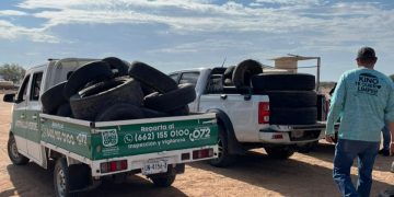 Acopia Gobierno de Hermosillo 639 llantas en Llantatón por tu Salud en La Campiña
