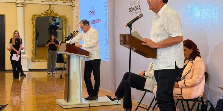 Presenta Abraham “El Cubano” Mier avances históricos para Caborca en  conferencia de prensa del Gobernador Alfonso Durazo